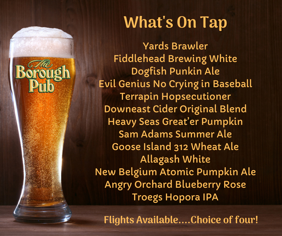 What's on tap?.